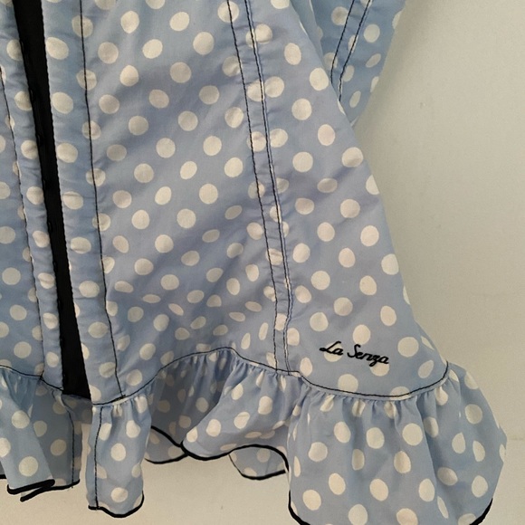 LaSenza blue polka dot bustier, size L - Picture 5 of 6